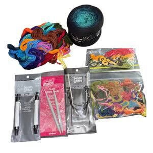Lot of Susan Bates Knitting‎ Yarn Needles And Yarn Cross Stitch Thread